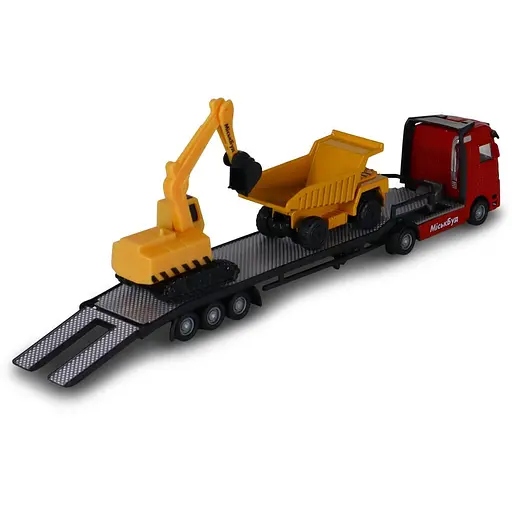 Ігровий набір TechnoDrive Автоперевізник: автоперевізник, самоскид, екскаватор, аксесуари (541757.270) - фото 10