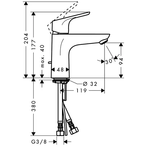 Змішувач для умивальника Hansgrohe Focus E2 CoolStart 31621000 Хром - фото 2