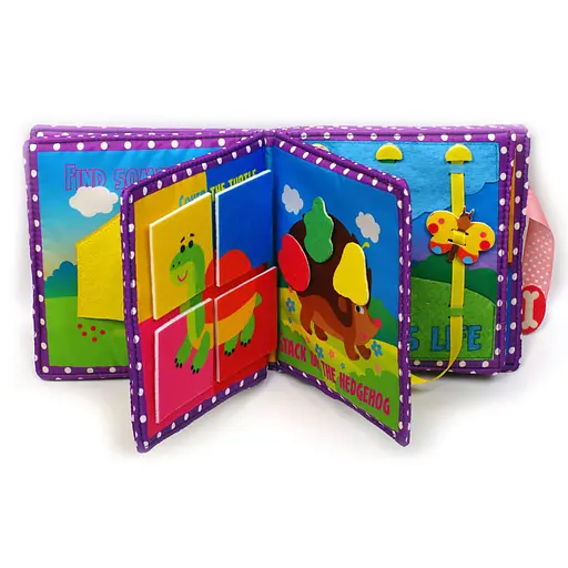 Развивающая книжка-шуршалка "Щенок" 823413 с липучками - фото 3