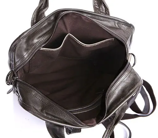 Вертикальная кожаная мужская сумка, трансформер серая John McDee 33х10х39.5 см sum0028429 - фото 7