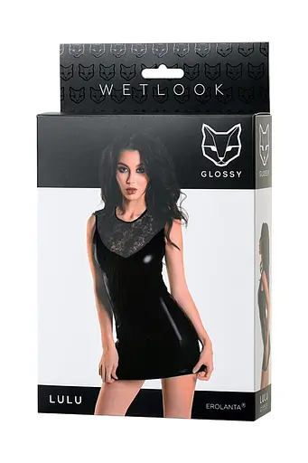 Сукня Glossy Wetlook Lulu S чорний - фото 4