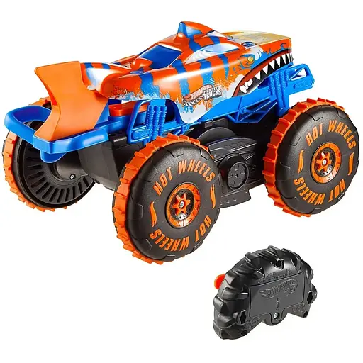 Машинка-позашляховик Hot Wheels Monster Trucks Tiger Shark Climber на радіокеруванні 1:15 збільшена (JFR39)