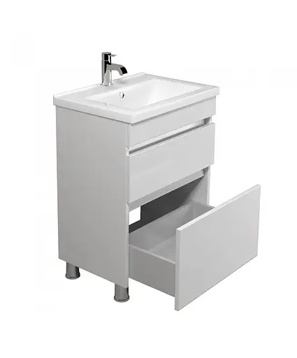 Тумба Мойдодир MoonShine 60 з умивальником Cosmo 60 підлогова Білий - фото 5