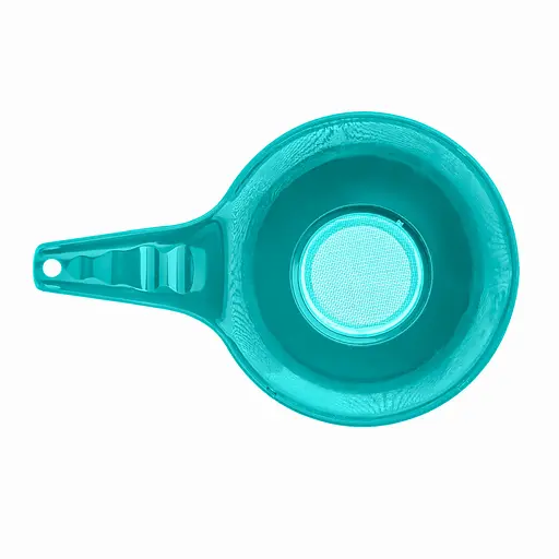 Пластиковая воронка лейка на банку с широким горлом Ø 15 см, ситом и удобной ручкой, Kitchette Бирюзовый 86800 - фото 4