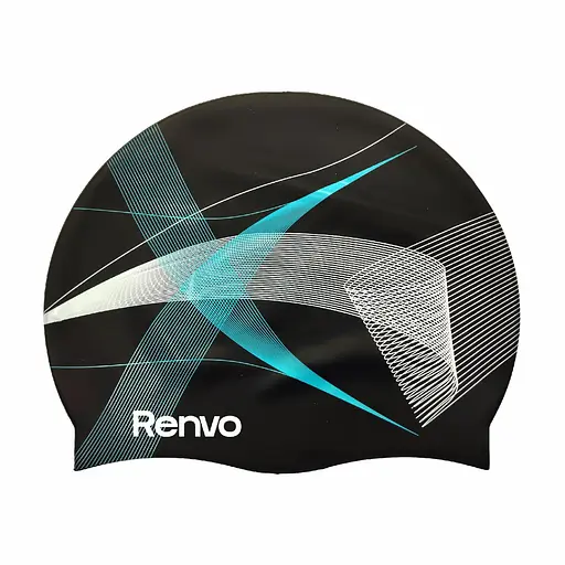 Доросла шапочка для плавання Renvo Kerio Lines Чорний Уні OSFM (2SC150-0110) - фото 1