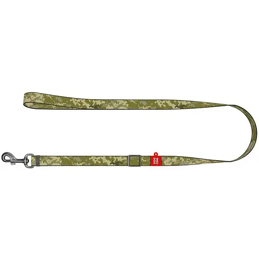 Повідець для собак Waudog Nylon з нейлону регульований малюнок "Мілітарі", розмір M - фото 2