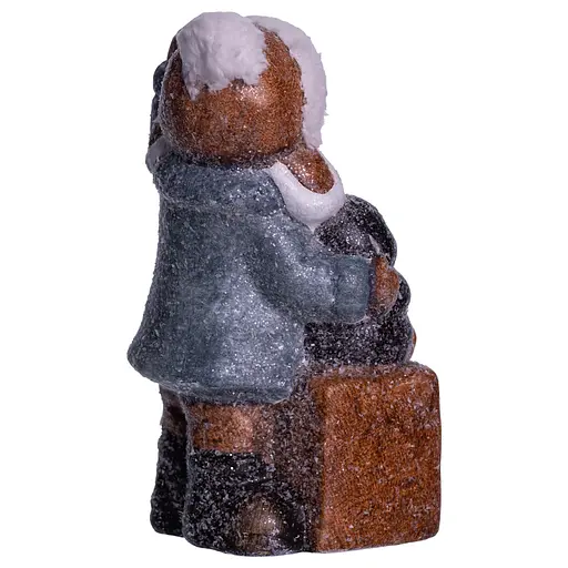 Новорічна декоративна фігурка Yiwu CR-5-18 з підсвічуванням 9 × 10 × 19 см  - фото 4