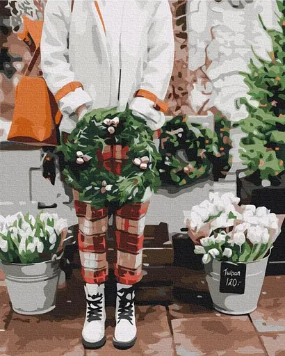 Набор для росписи по номерам Зимние декорации ©Оксана Воробей, 40x50 см, BS53374