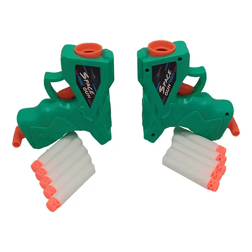 Воздушный тир 3362 светящийся в темноте, мягкие пули - фото 3