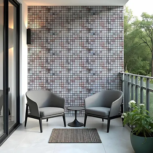 Декоративная ПВХ панель мозаика 960х480х4мм Бежевый мрамор SW-00001433 - фото 7