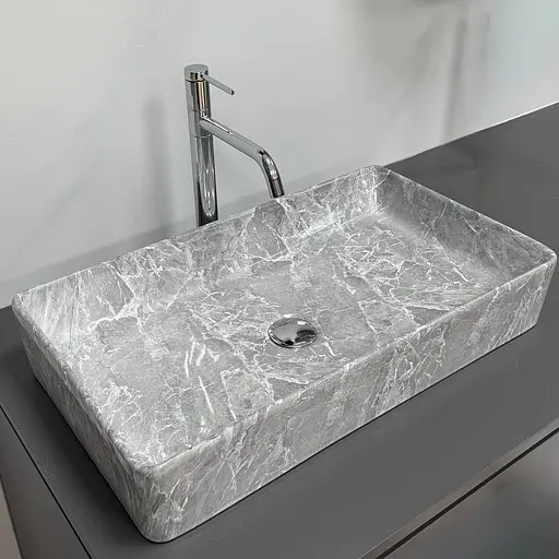 Умивальник VBI Triest grey stone накладний VBI-012716, Мармур - фото 2