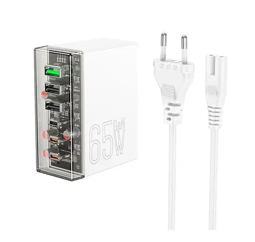 Зарядний пристрій 6 виходів Hoco N36 Fuerza six-port charger 65W - фото 3