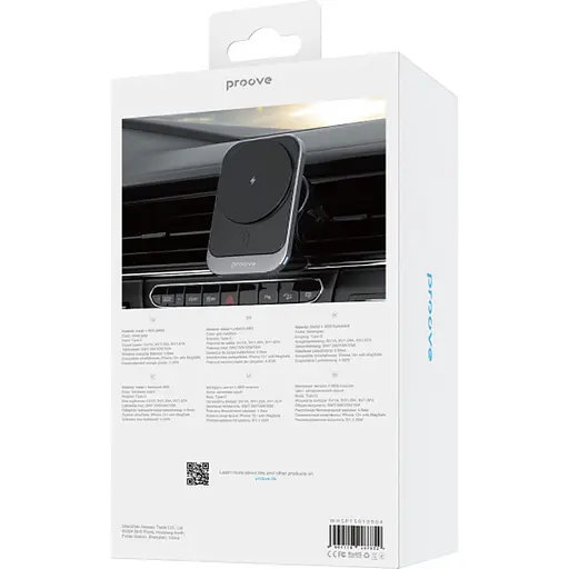 Автотримач із бездротовою зарядкою Proove Square Magnetic Pro 15W (WHSP15010004) [136214] - фото 4