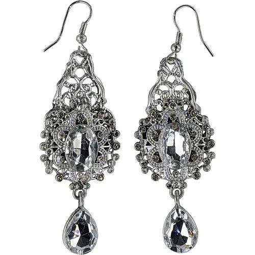 Серьги ажурные с камнями - фото 1