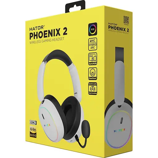 Наушники игровые Hator Phoenix 2 Wireless White (ESH41) [145534] - фото 6