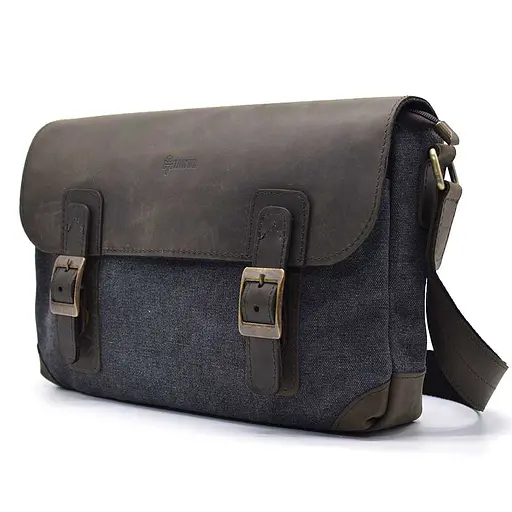 Чоловіча шкіряна сумка через плече TARWA 33х22х8 см sum0025818 - фото 1