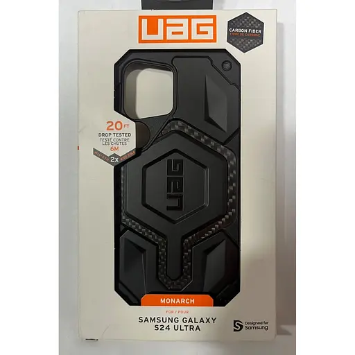 Оригінальний протиударний чохол UAG Monarch для Samsung Galaxy S24 Ultra (6.8") Carbon Fiber 214415114242 - фото 3
