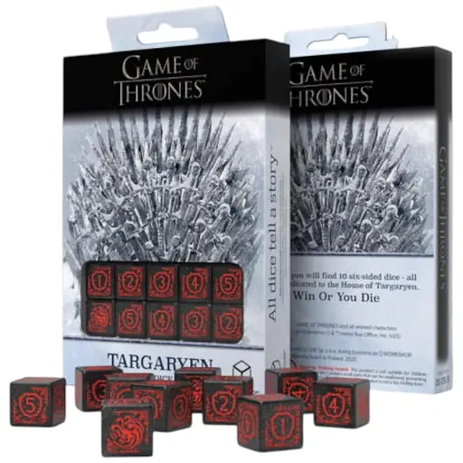 Набір кубиків Game of Thrones. Targaryen 10xD6 Dice Set (10 шт.) (GOT/00190166/2025/3/B)