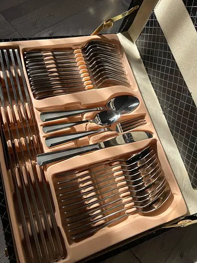 Набор столовых приборов Bohmann BP-B72-SM на 12 персон 72 предмета Серебристый - фото 9