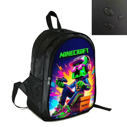 Рюкзак міський/шкільний 38×28см з принтом Minecraft Кріпер дитячий, підлітковий, спортивний (4184)