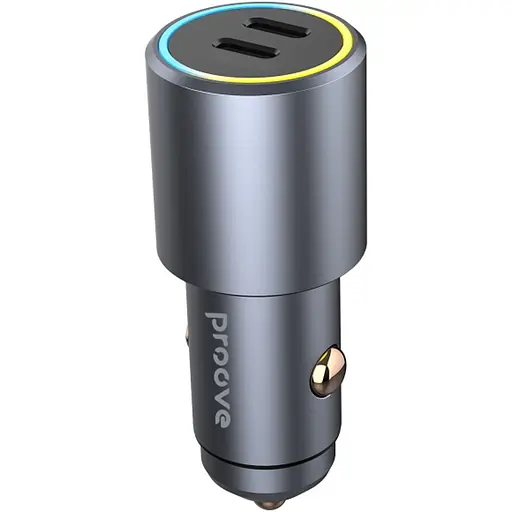 Автомобільний зарядний пристрій Proove Double Energy 50W Type-C + Type-C Metal Gray (ACDE50022206) [130292] - фото 4