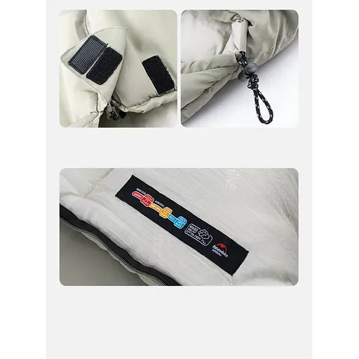 Спальный мешок с капюшоном с обычным мешком для хранения Naturehike M300 CNK2350WS023, зеленый, левый - фото 7