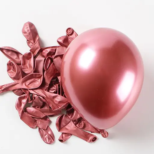 Шарик воздушный латексный 30 см (50) металлик красный, IDEA7-DL-025 - фото 3