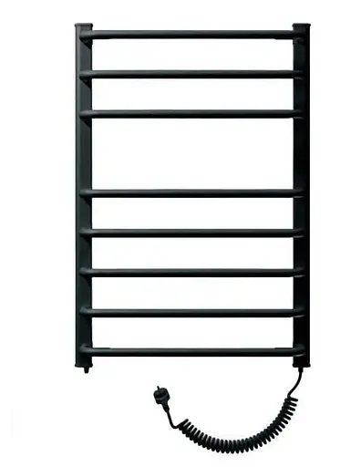 Електрична рушникосушка Heizung 860x550 (права,161Вт, Чорний) з терморегулятором - фото 1