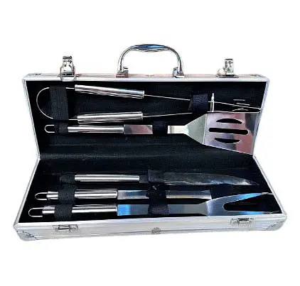 Набор для гриля и барбекю: 5 аксессуаров в кейсе - Для любителей BBQ из нержавеющей стали 2303 - фото 2