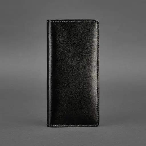 Шкіряне портмоне-купюрник 11.0 чорне Краст - фото 6