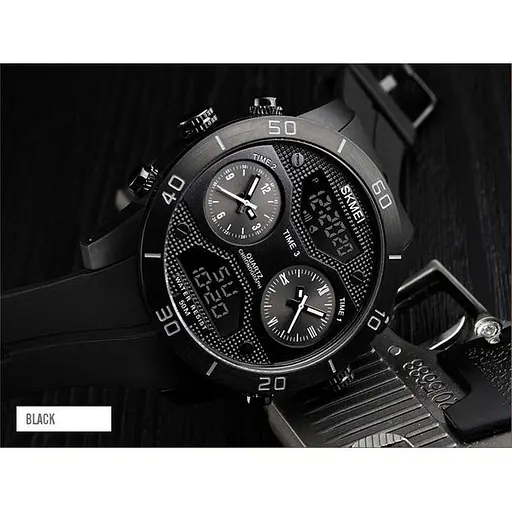 Чоловічий спортивний годинник Skmei 1355 Чорні - фото 2