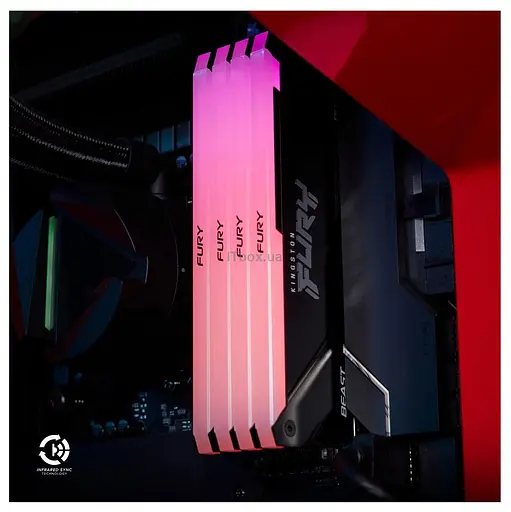 Память для ПК Kingston DDR4 16 ГБ 3200 FURY Beast RGB - фото 9