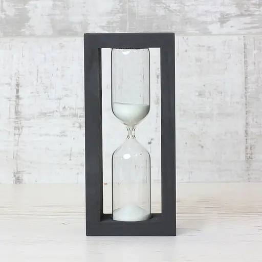 Часы песочные в деревянном корпусе на 15 минут (цвет черный/песок белый), Склоприлад 86724 - фото 3