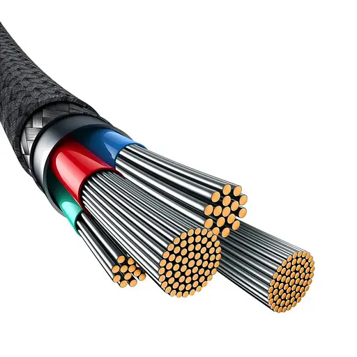 Кабель Baseus Unbreakable Series Fast Charging Data Cable USB to iP 2.4A 2m Cluster Black - фото 4