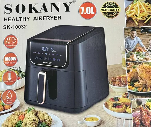 Аерофритюрниця безмасляна Sokany SK-10032 на 7л з сенсорним керуванням 1800Вт - фото 5