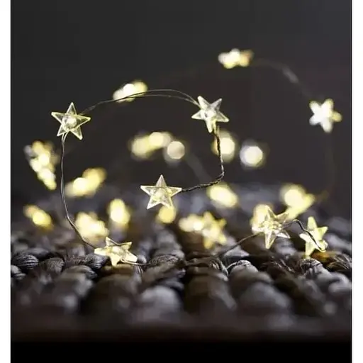 Светодиодные гирлянды LED City 20 led Звездочки 2.3 м с батарейками в комплекте