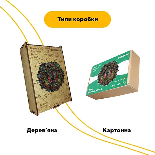 Пазл деревянный Дерево Жизнь, А4, Картонная коробка 100 элементов - фото 4