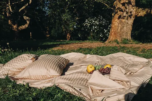 Комплект постельного белья сатин Champagne бежевый - двухспальный - фото 3