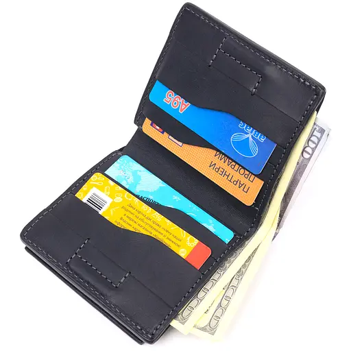 Кожаный кошелек Grande Pelle 9.5х10х1.5 см acs0023999 - фото 5