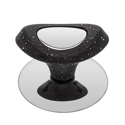 Ручка для кришки каструлі сковороди овальна керамічна із залізною вставкою, Kitchen Master Чорний 85613 - фото 2