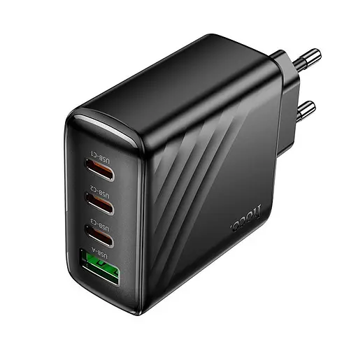 Мережевий адаптер живлення зарядне Hoco CS27A Supply charger 67 W 4 порти чорне - фото 4