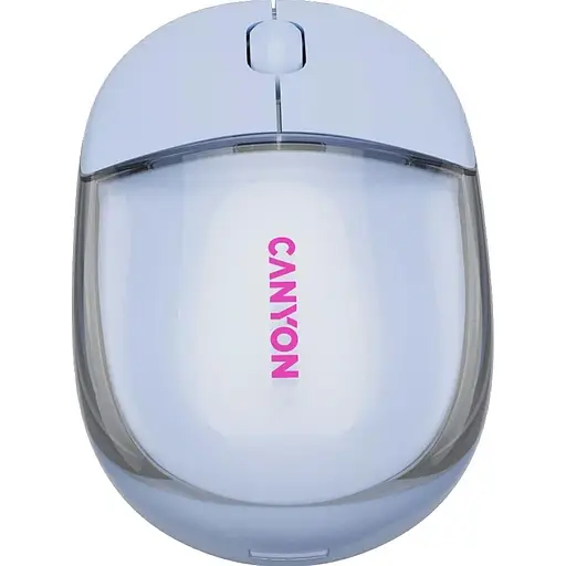 Миша Canyon OnClick 24 BT/ Wireless Transparent/Blue (CNS-CMSW24BL) - фото 4