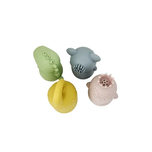 Набір силіконових іграшок для купання MGZ-0925, 4 штуки - фото 3