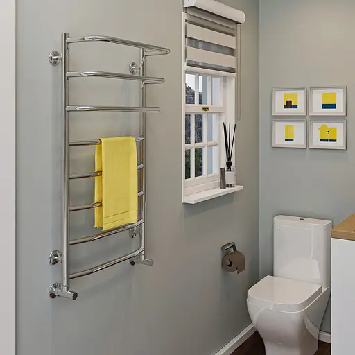 Водяной полотенцесушитель Kosser Каскад Трапеция 900x530/8 ДКТ07, Хром - фото 3