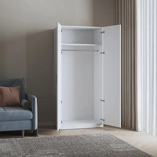 Шкаф для одежды Vays, 2-х дверный шкаф M-54 Венге Темный - фото 2