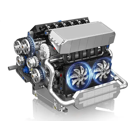 Конструктор двигун Mould King BMW  S55 Inline-6 Engine моторизований дитячий мотор 744 деталей - фото 1