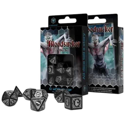 Набір кубиків Bloodsucker Black & silver Dice Set , 7 шт. (SBSU01)