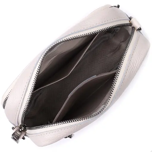 Женская сумка Vintage прошитая ромбами на лицевой стороне из натуральной кожи 21х15х7 см sum0027046 - фото 9