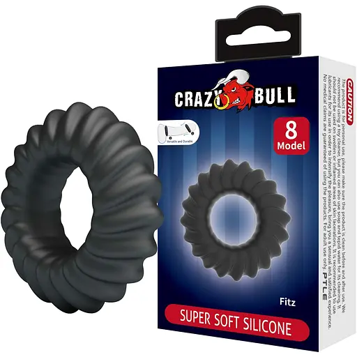Ерекційне кільце Crazy Bull Fitz 5.5 см чорне - фото 4