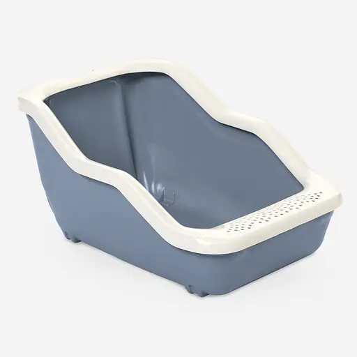 Туалет для кішки з рамкою MPS Netta Open Dark Blue 54x39x29 см - фото 1